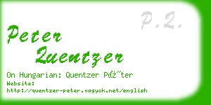 peter quentzer business card